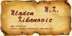 Mladen Kikanović vizit kartica